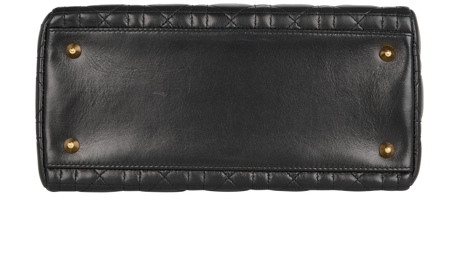 Medium Lady Dior, &pound;1,600, Handbags, Black, Lambskin Leather, Top view